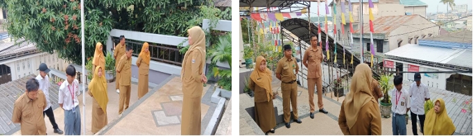 Lurah Selumit Memimpin Apel Pagi